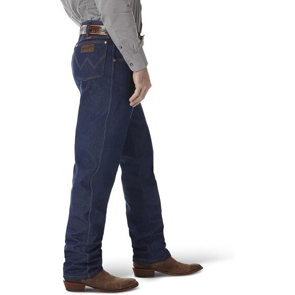 Wrangler Mens MWZ Jeans Size W40xL30 Cowboy Cut Relaxed Fit Denim Dark Wash NWT - Picture 2 of 4